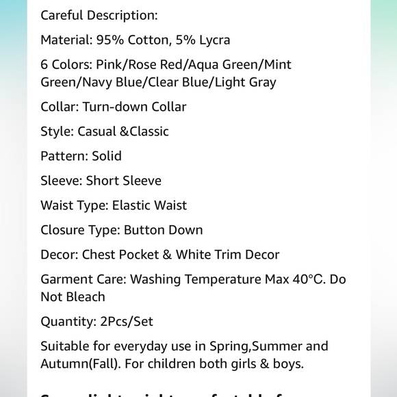 Kids Short Sleeve Pajama Set - Picture 4 of 5